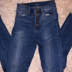High rise skinny jeans